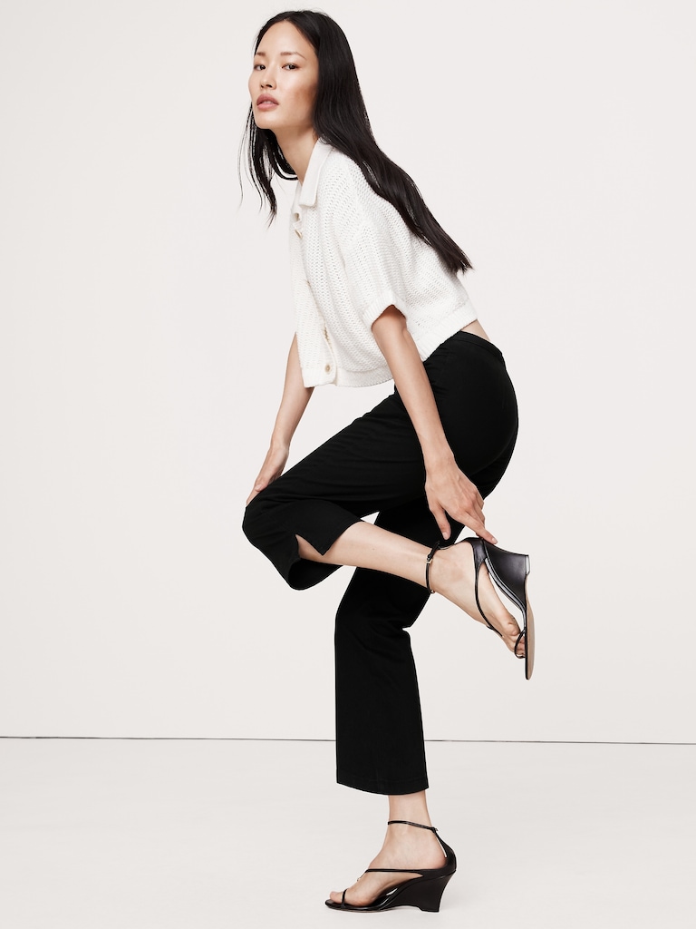 Mid-Rise Cotton Capri