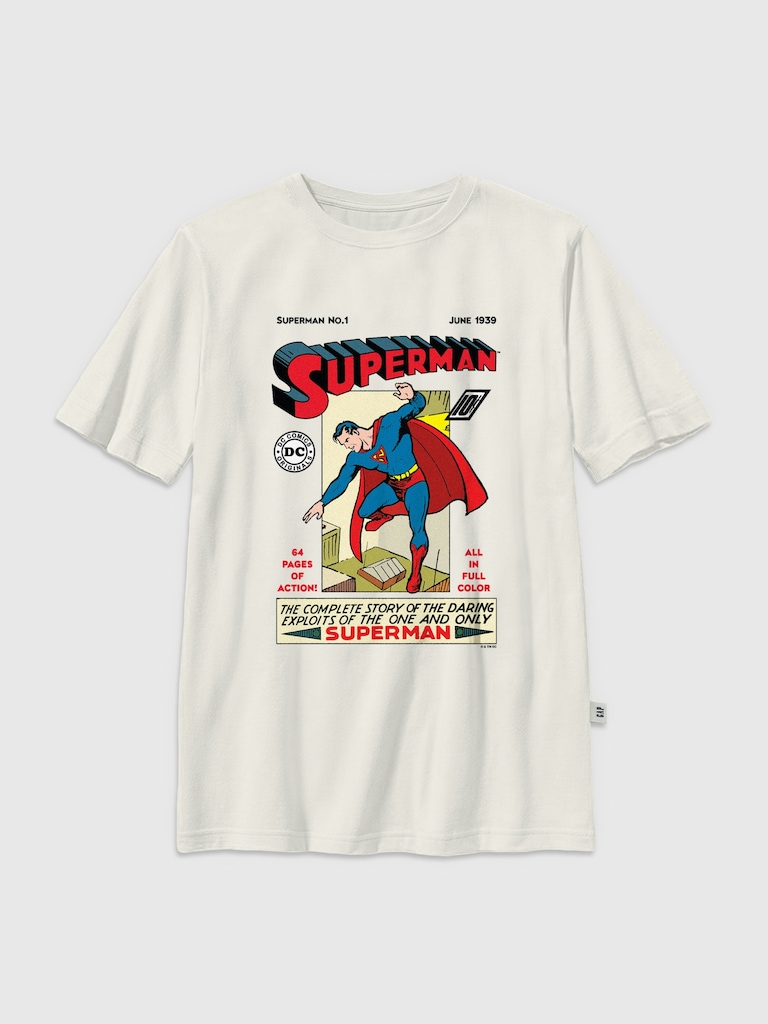Kids Superman Vintage Comic Graphic T-Shirt