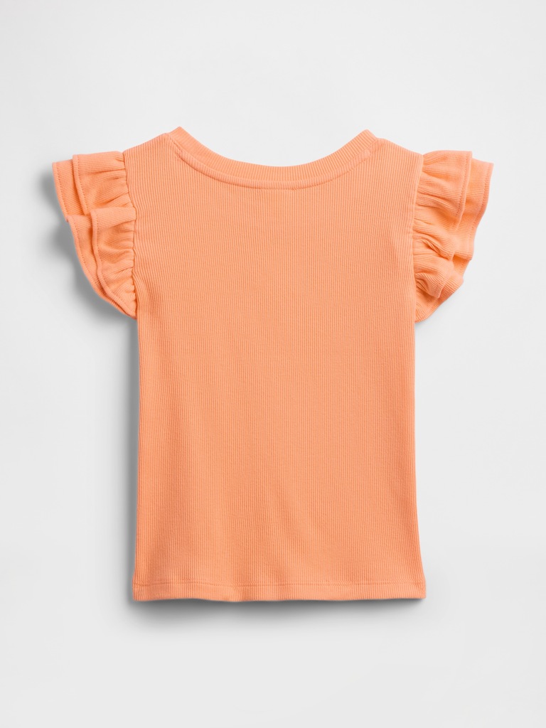 babyGap Ribbed Flutter Sleeve T-Shirt