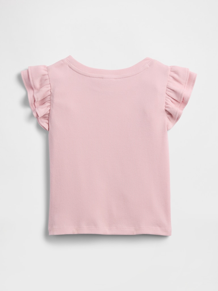 babyGap Ribbed Flutter Sleeve T-Shirt