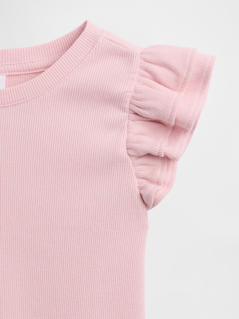 babyGap Ribbed Flutter Sleeve T-Shirt