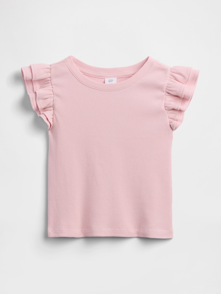 babyGap Ribbed Flutter Sleeve T-Shirt