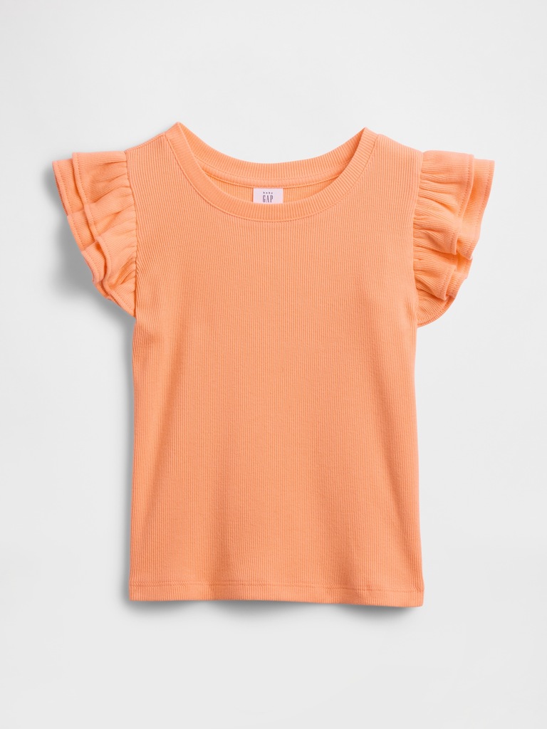 babyGap Ribbed Flutter Sleeve T-Shirt