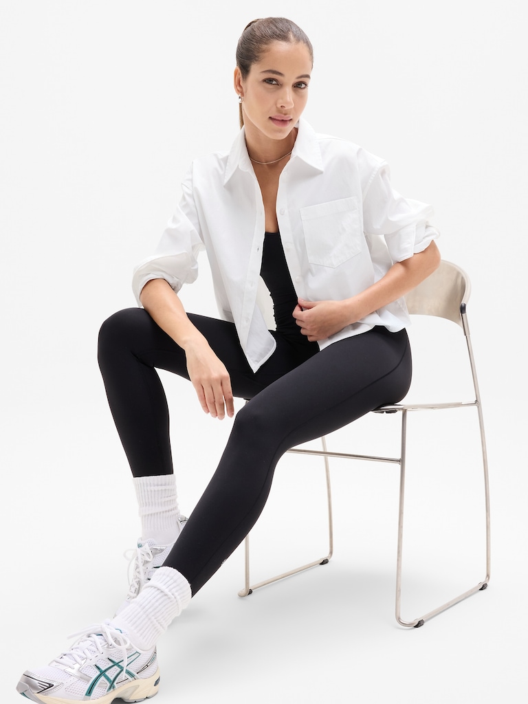 Midday Cropped Poplin Shirt
