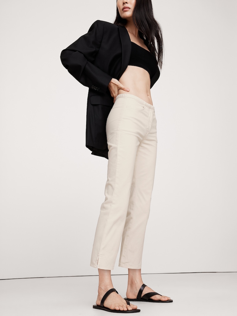 Mid-Rise Cotton Capri