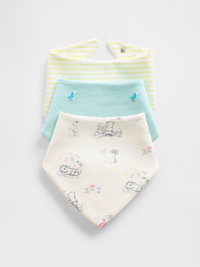 Baby Organic Cotton First Favorites Bandana Bib (3-Pack)