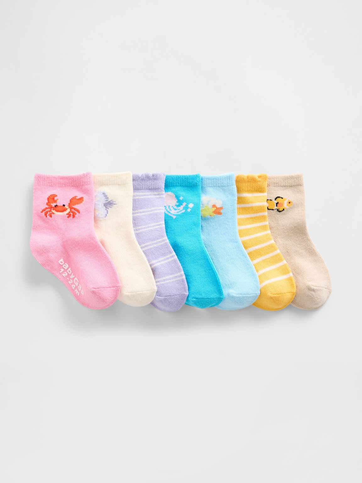 Baby & Toddler Quarter Crew Socks (7-Pack)