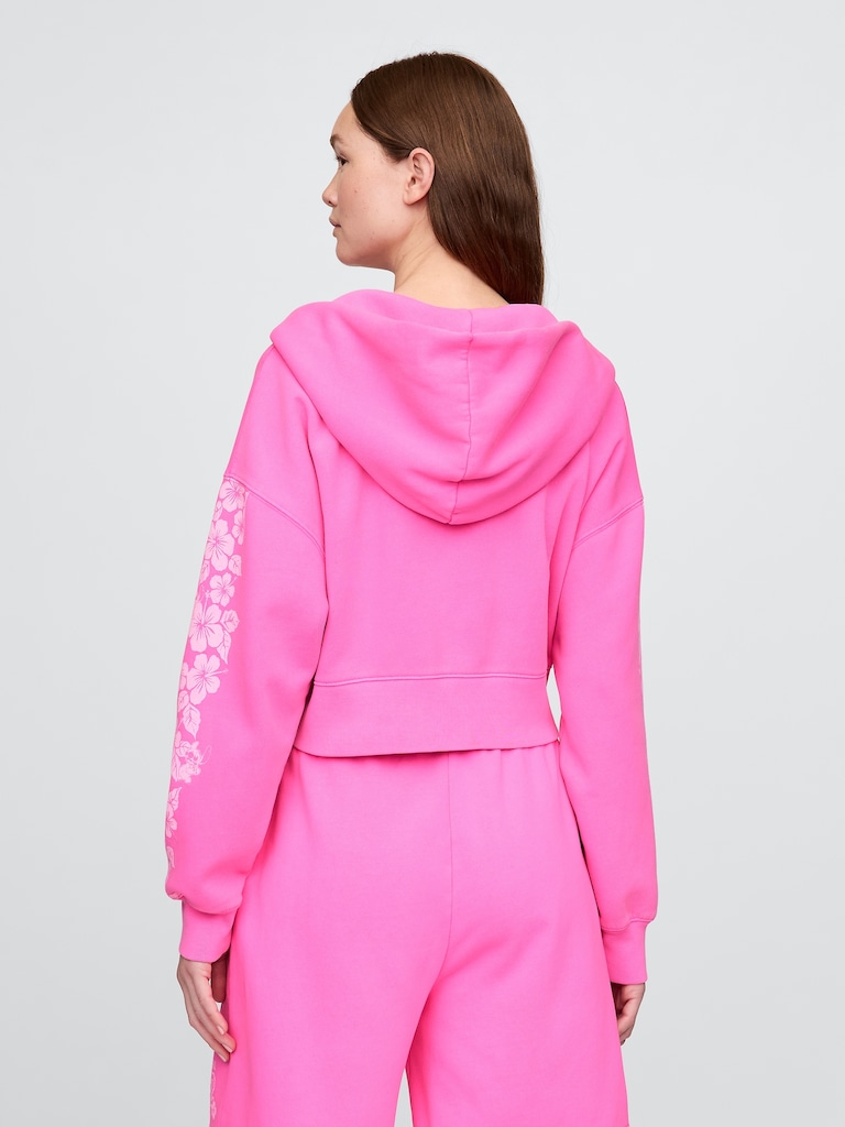 Lilo & Stitch Adult VintageSoft Crop Zip Hoodie