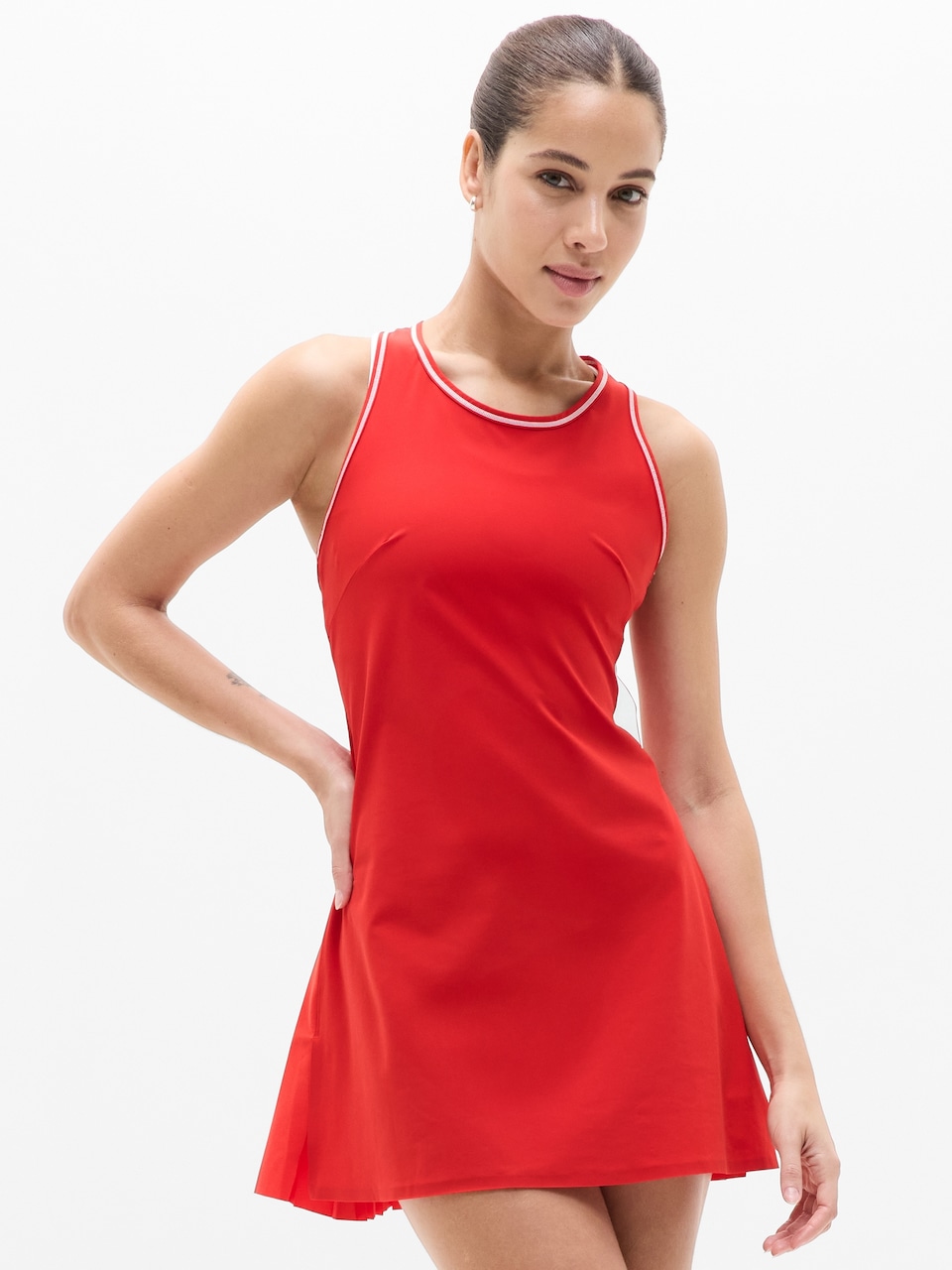 V-Neck Hardware One-Piece Swimsuit