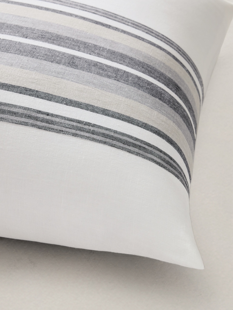 Multi-Stripe Linen Shams