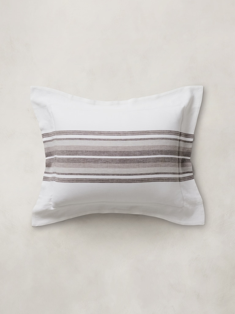 Multi-Stripe Linen Shams