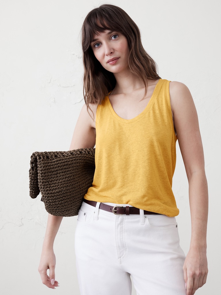 Linen-Blend Tank