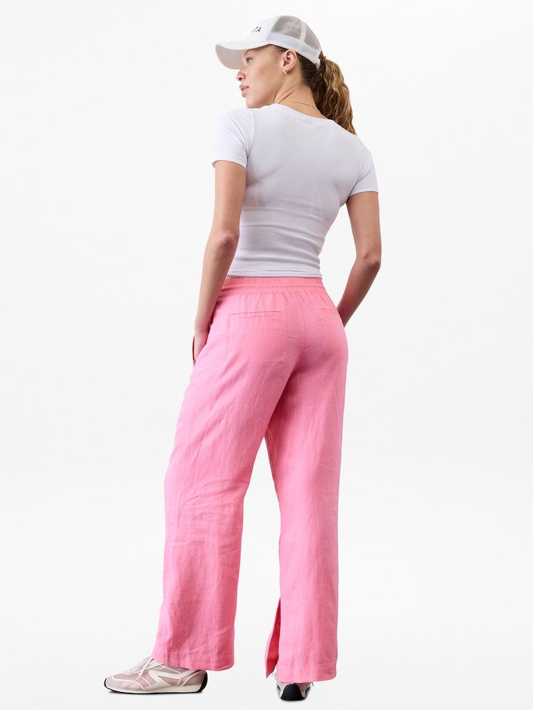 Retreat Linen High Rise Wide Leg Pant
