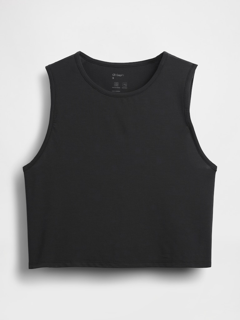 GapFit Breathe Crop Muscle Tank Top
