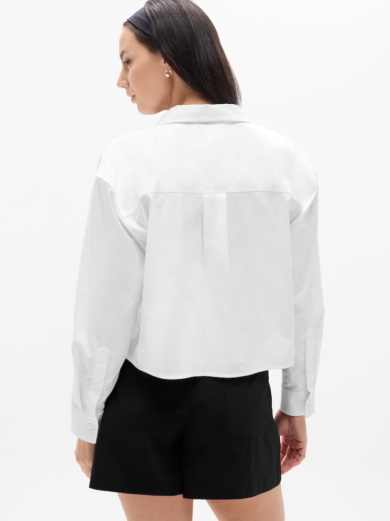 Midday Cropped Poplin Shirt