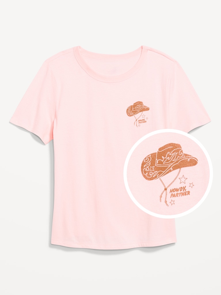 T-shirt passe-partout ras du cou à imprimé