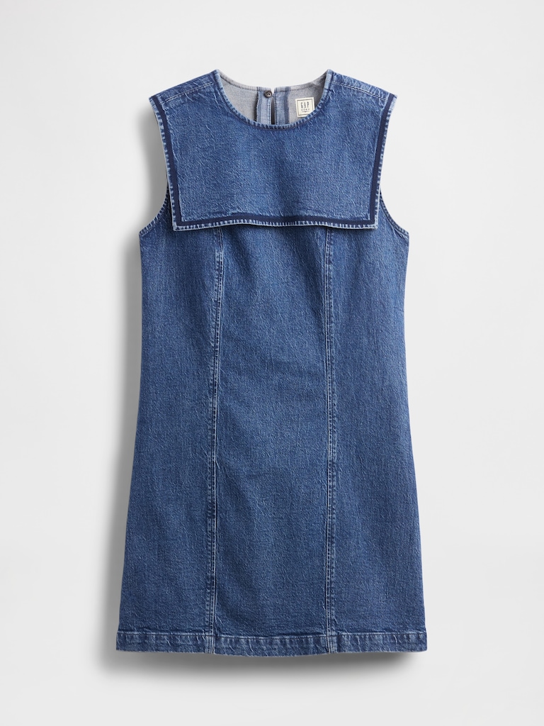 Gap × DÔEN Denim Sailor Mini Dress