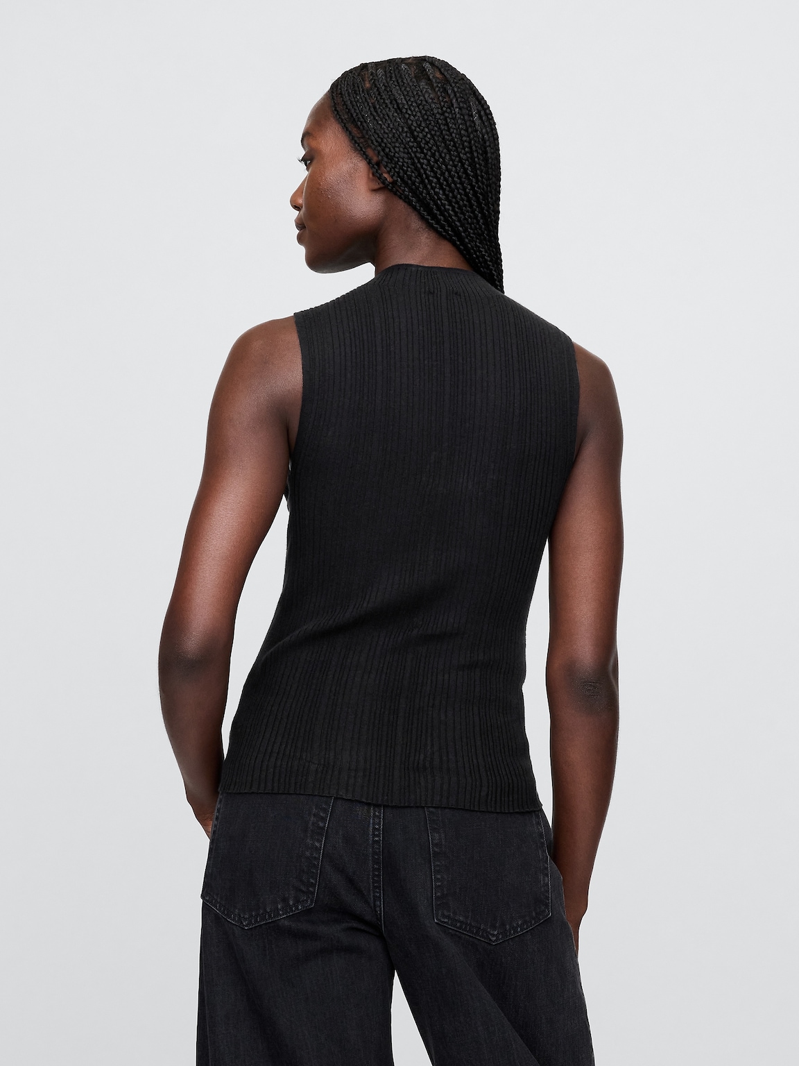 Rib Mockneck Tank Top
