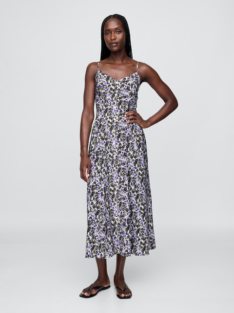 sachin and babi light blue dress Veda Ruffle Strap Split Maxi Dress Floral White/Blue XL