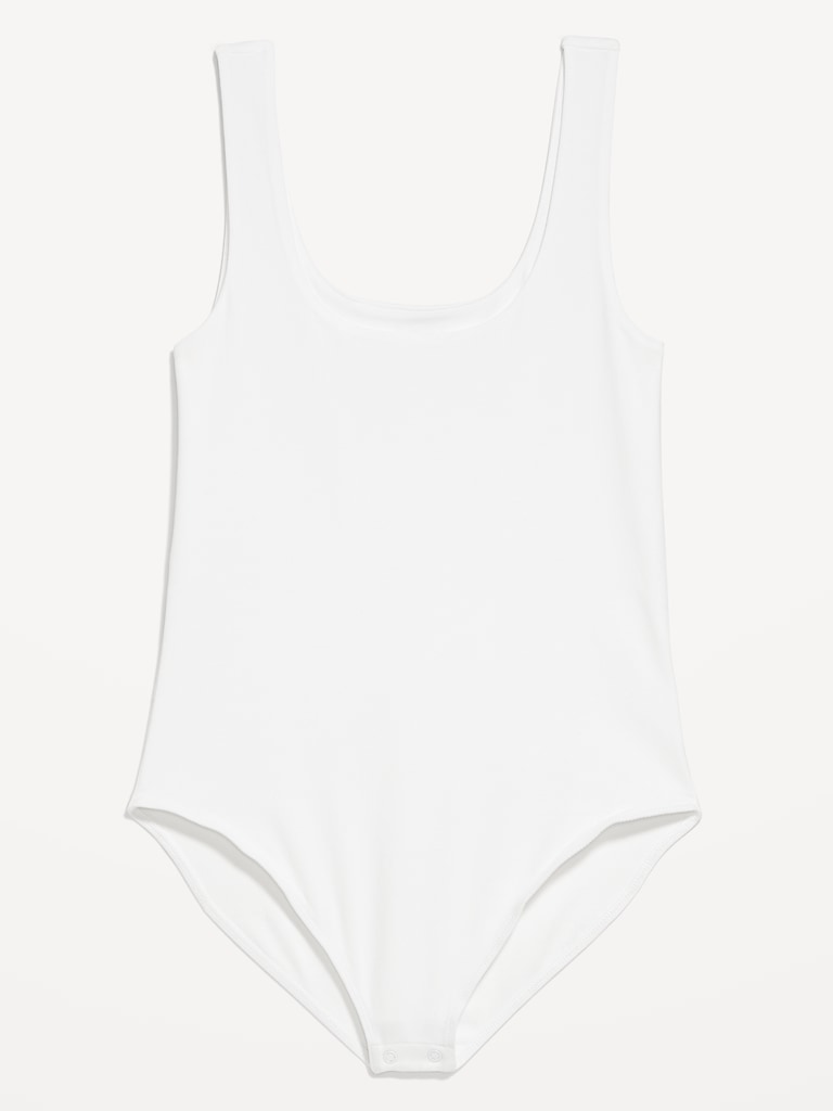 Double-Layer Scoop-Neck Bodysuit