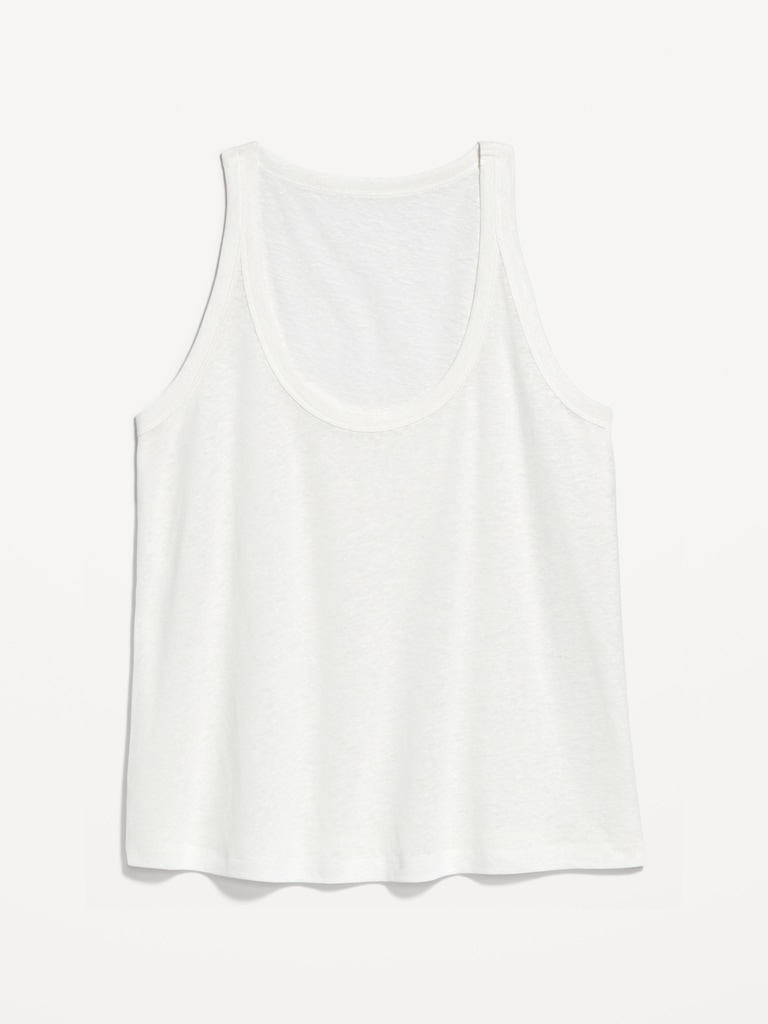 Linen-Blend Tank Top
