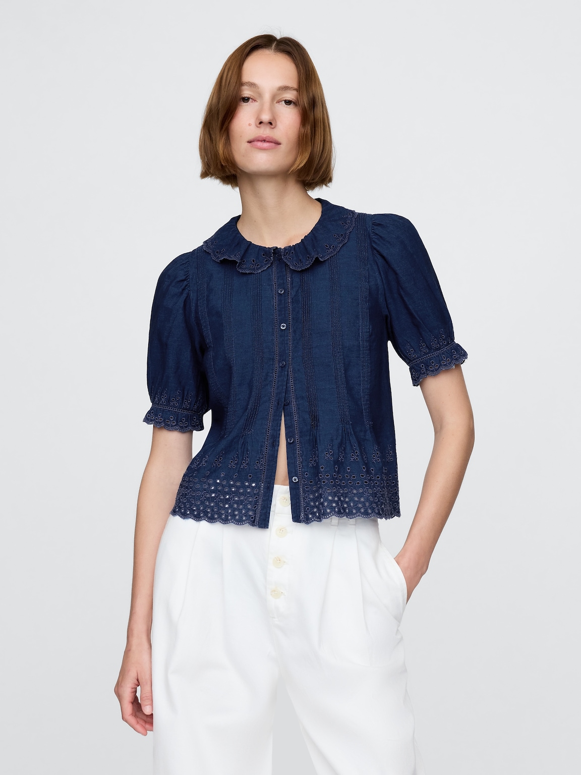 Gap × DÔEN Eyelet Shirt