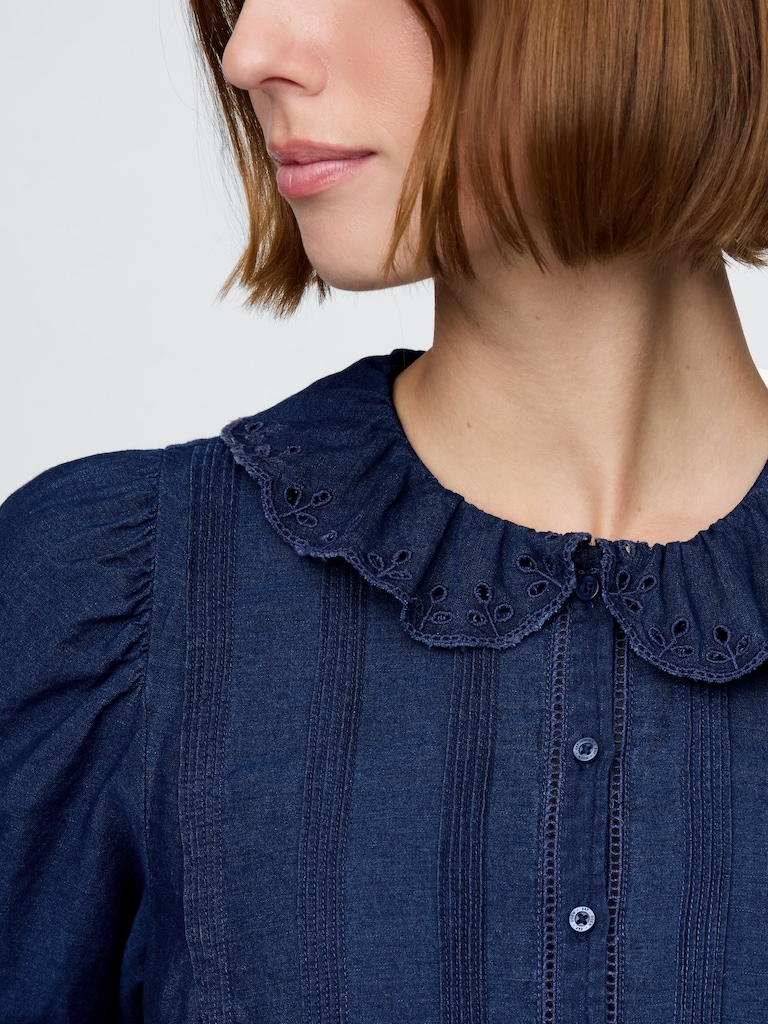 Gap × DÔEN Eyelet Shirt