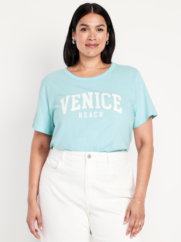 T-shirt passe-partout ras du cou à imprimé