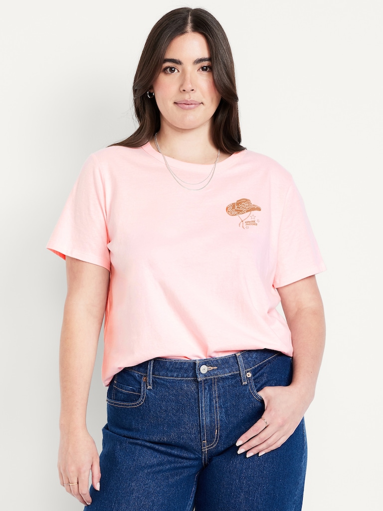 T-shirt passe-partout ras du cou à imprimé