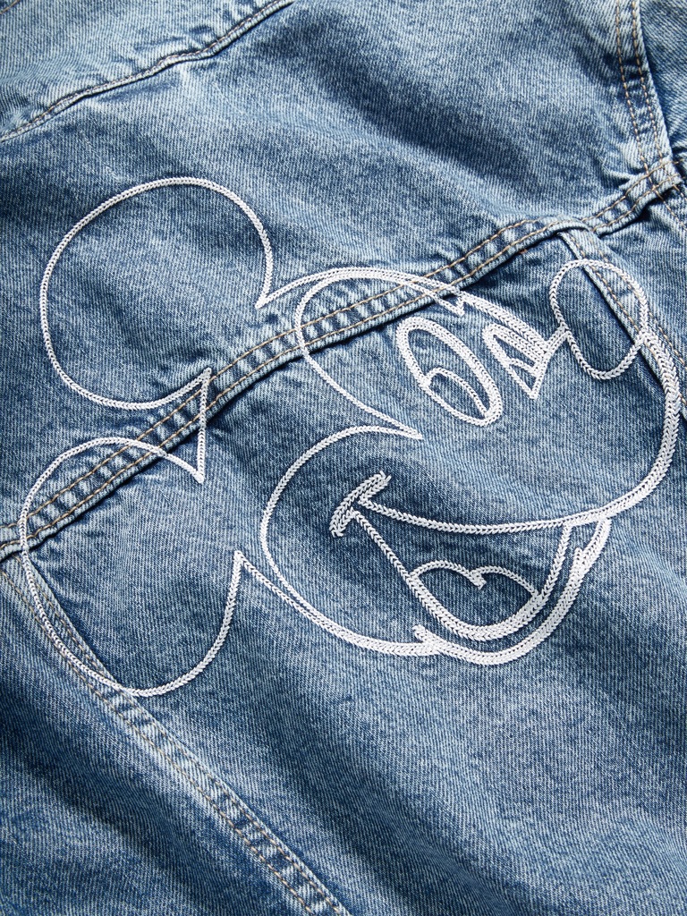 Old Navy x Disney© Mickey Mouse Gender-Neutral Logo-Graphic Jean Trucker Jacket for Kids