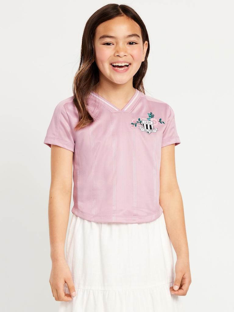 Short-Sleeve Graphic Jersey T-Shirt for Girls