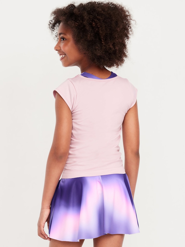Fitted Ruched Seamless Performance Top for Girls