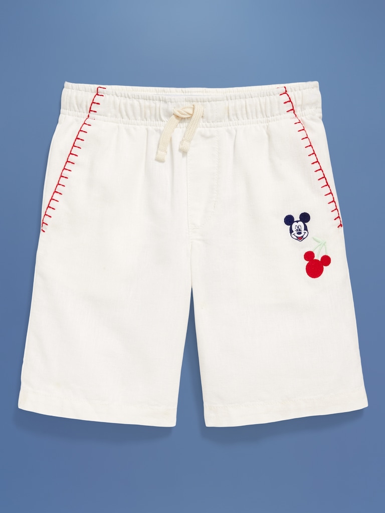 Old Navy x Disney© Mickey Mouse Knee Length Linen-Blend Shorts for Boys
