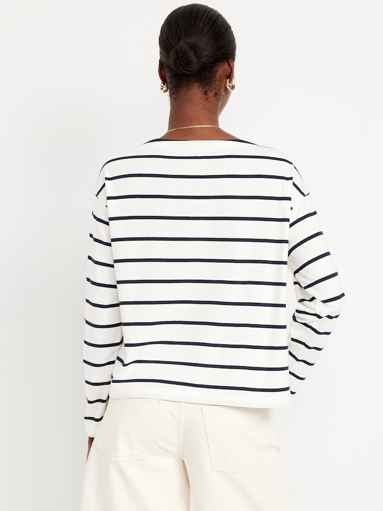 Long-Sleeve Mariner Loose T-Shirt