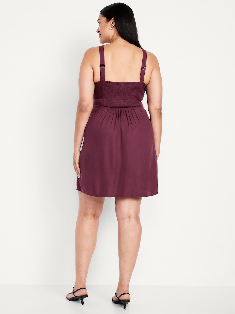 Fit & Flare Crepe Mini Dress