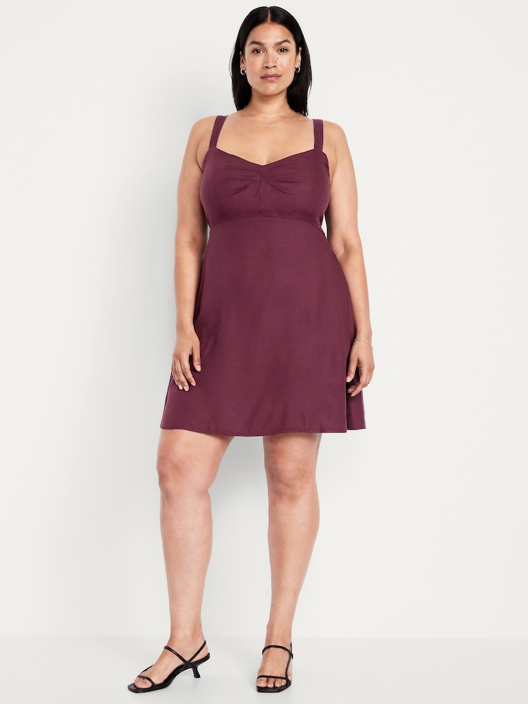 Fit & Flare Crepe Mini Dress