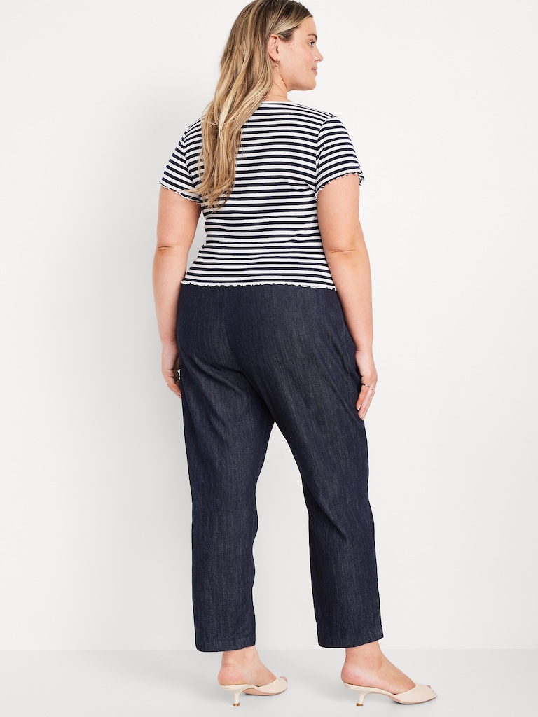 High-Waisted Billie Straight Ankle Trouser
