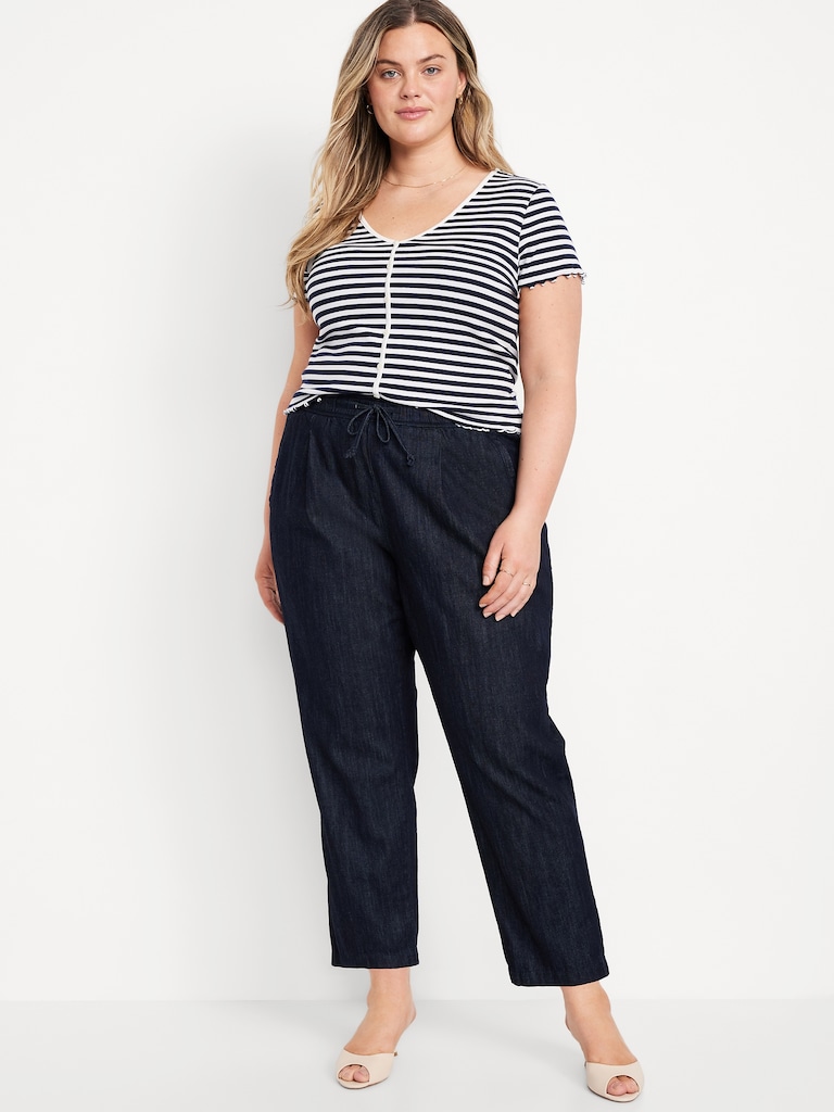 High-Waisted Billie Straight Ankle Trouser