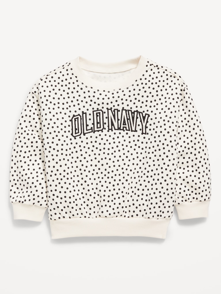 Printed Long-Sleeve Logo-Graphic Sweatshirt for Toddler Girls