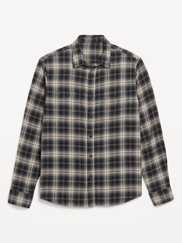 Plaid Flannel Pocket Shirt