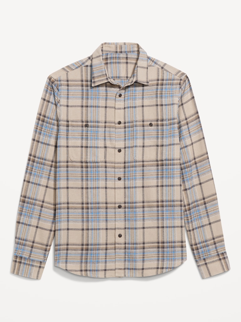 Plaid Flannel Pocket Shirt