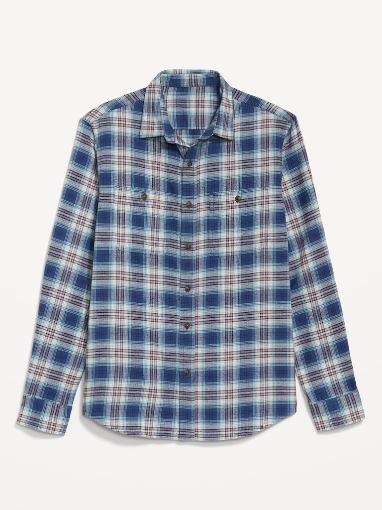 Plaid Flannel Pocket Shirt