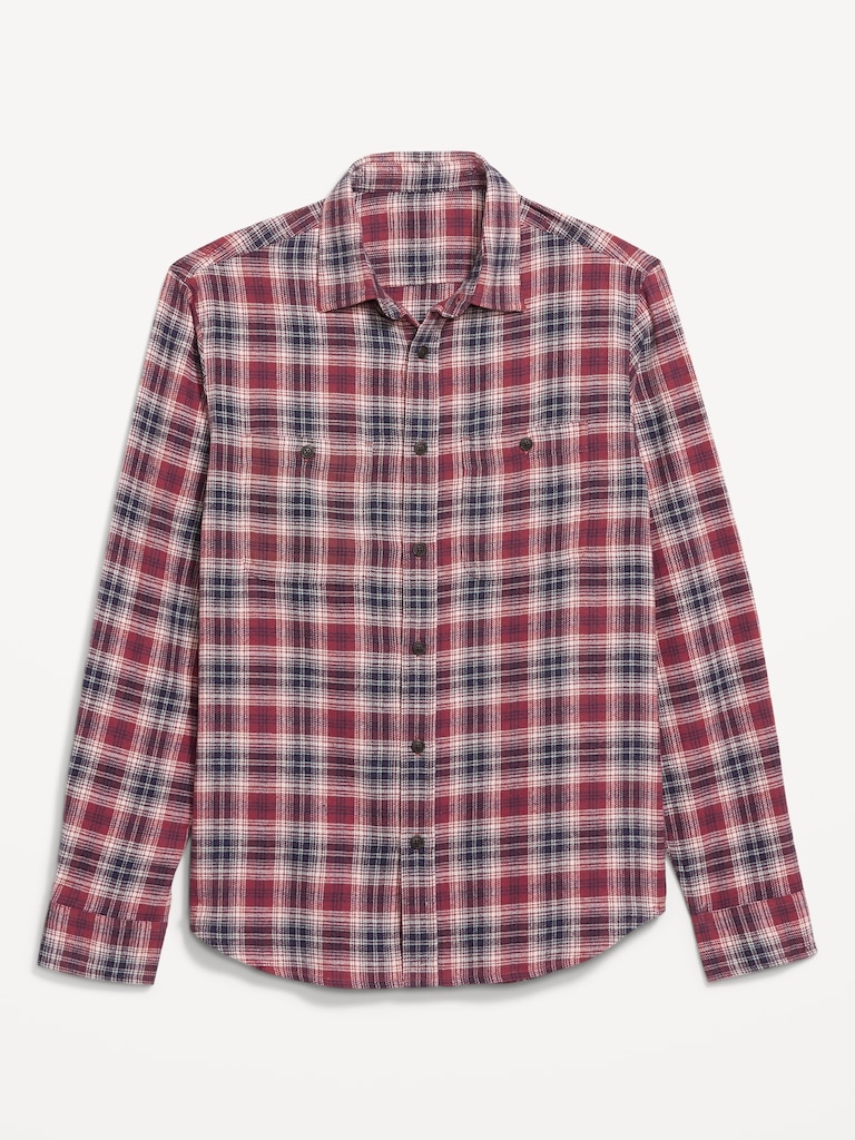 Plaid Flannel Pocket Shirt