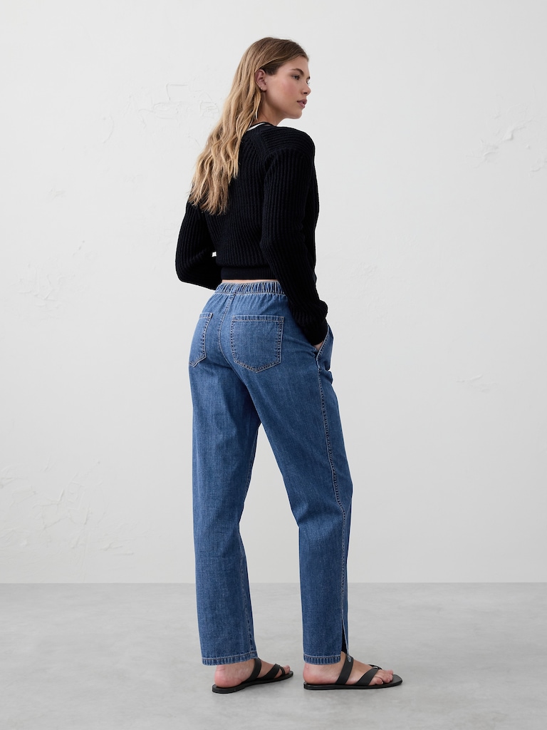 Tapered Mid-Rise Summerweight Pull-On Jean