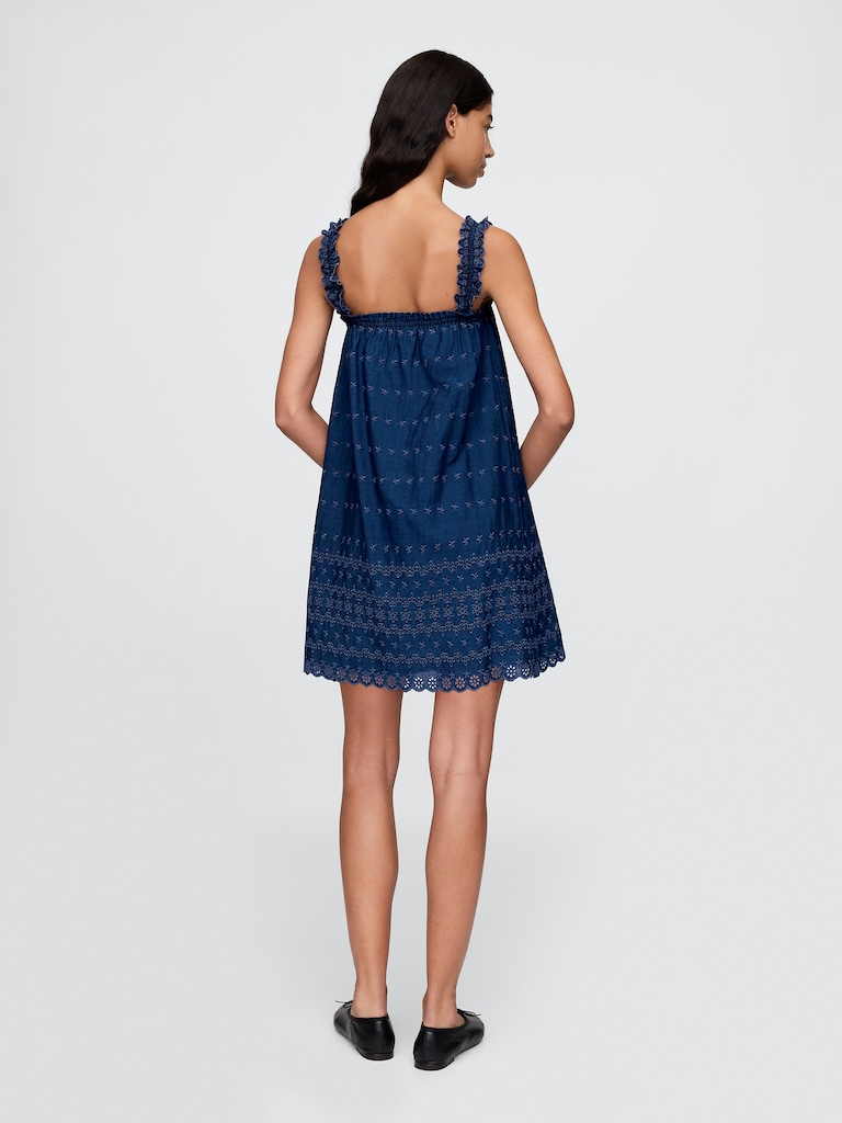 Gap × DÔEN Eyelet Shift Mini Dress
