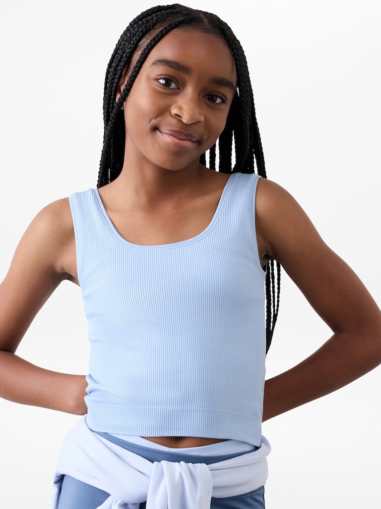 Athleta Girl Rise Above Rib Crop Tank