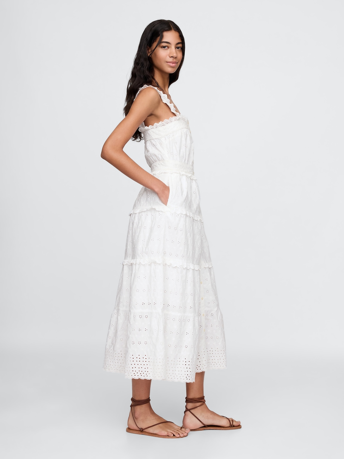 Gap × DÔEN Eyelet Midi Dress