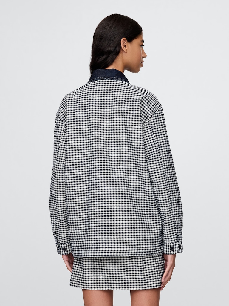 Gap × DÔEN Gingham Denim Jacket
