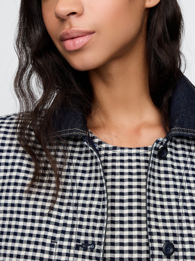 Gap × DÔEN Gingham Denim Jacket