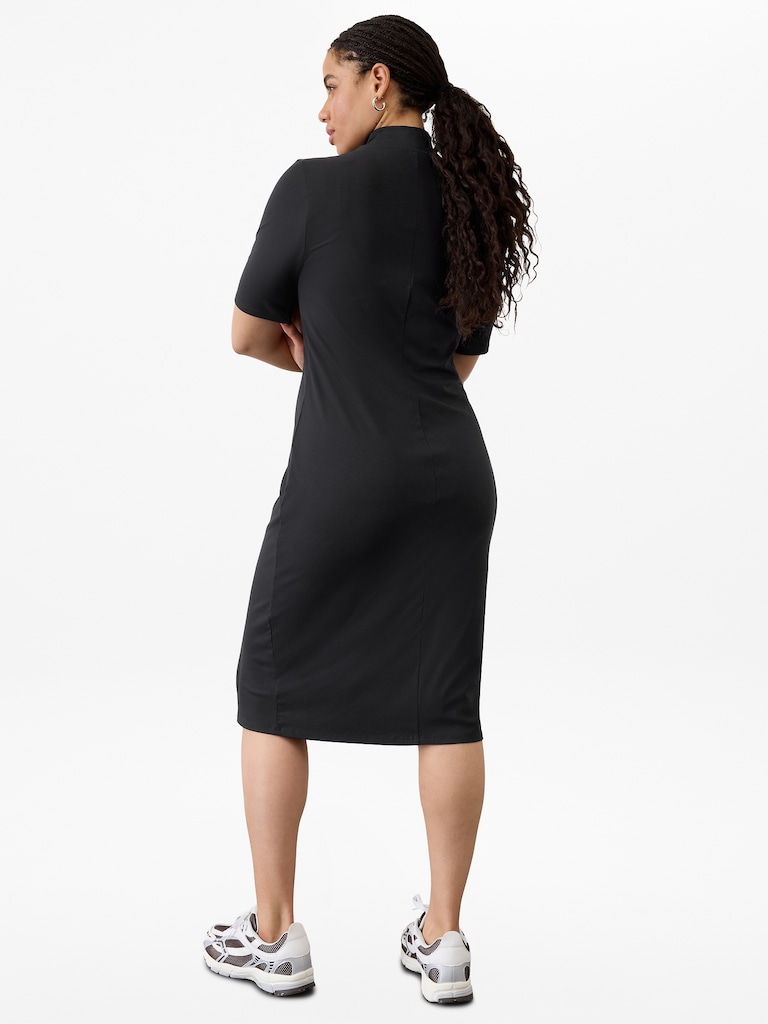 Signature Rib Mock Neck Dress